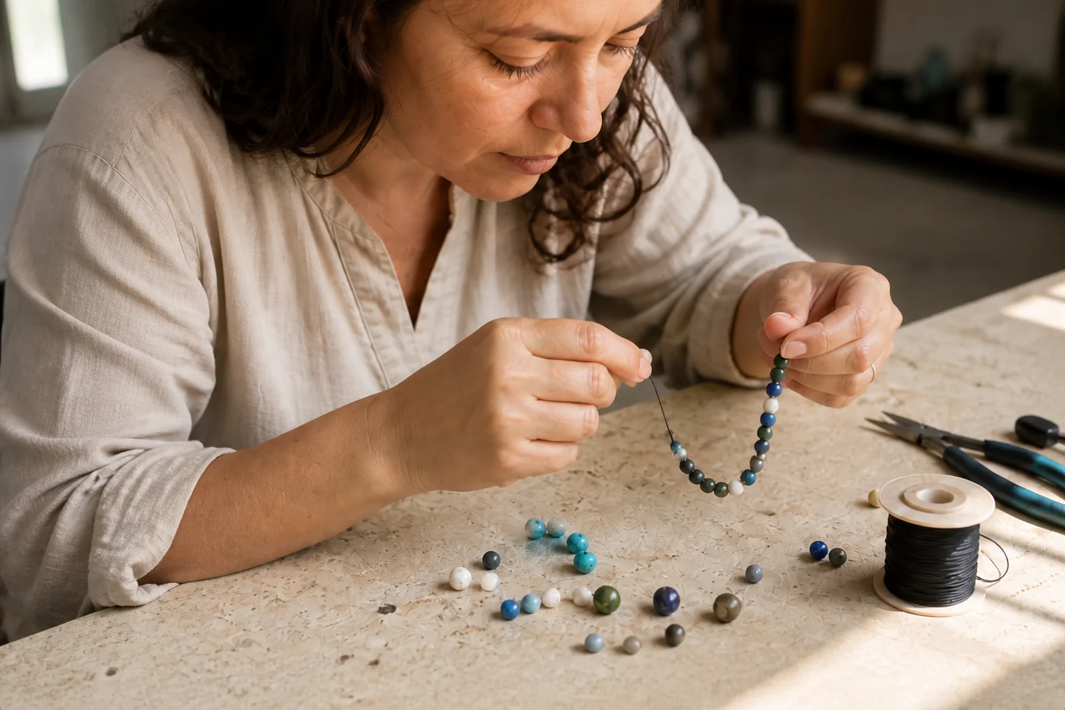 Trabajo manual en el atelier Triballe