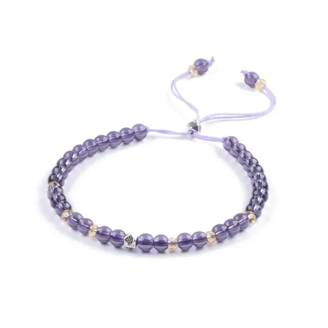 Natural amethyst in a Triballe bracelet