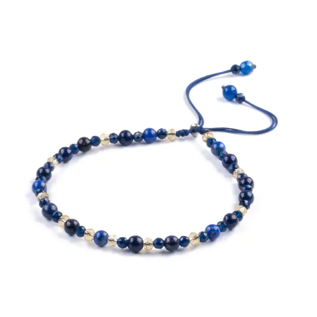 Natural lapis lazuli in a Triballe bracelet