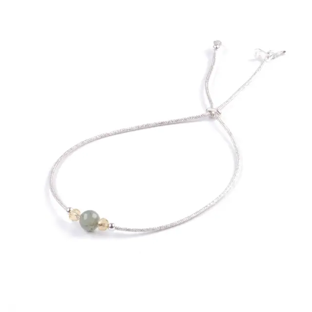 Natural jade in a Triballe bracelet