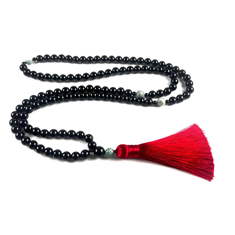 Collar de Intención Ónix Negro y Jadeíta