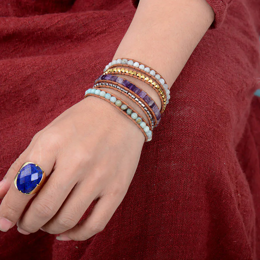 Anillo XL de Lapislázuli Dorado