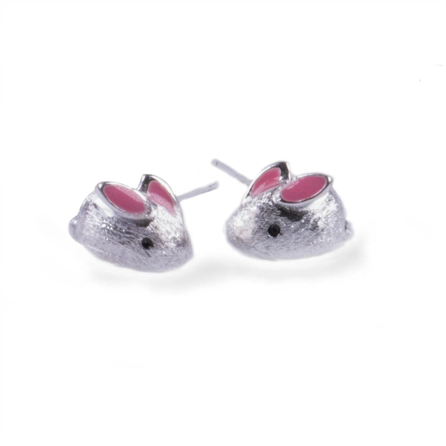 Aros Conejito Esmaltado en Plata 925