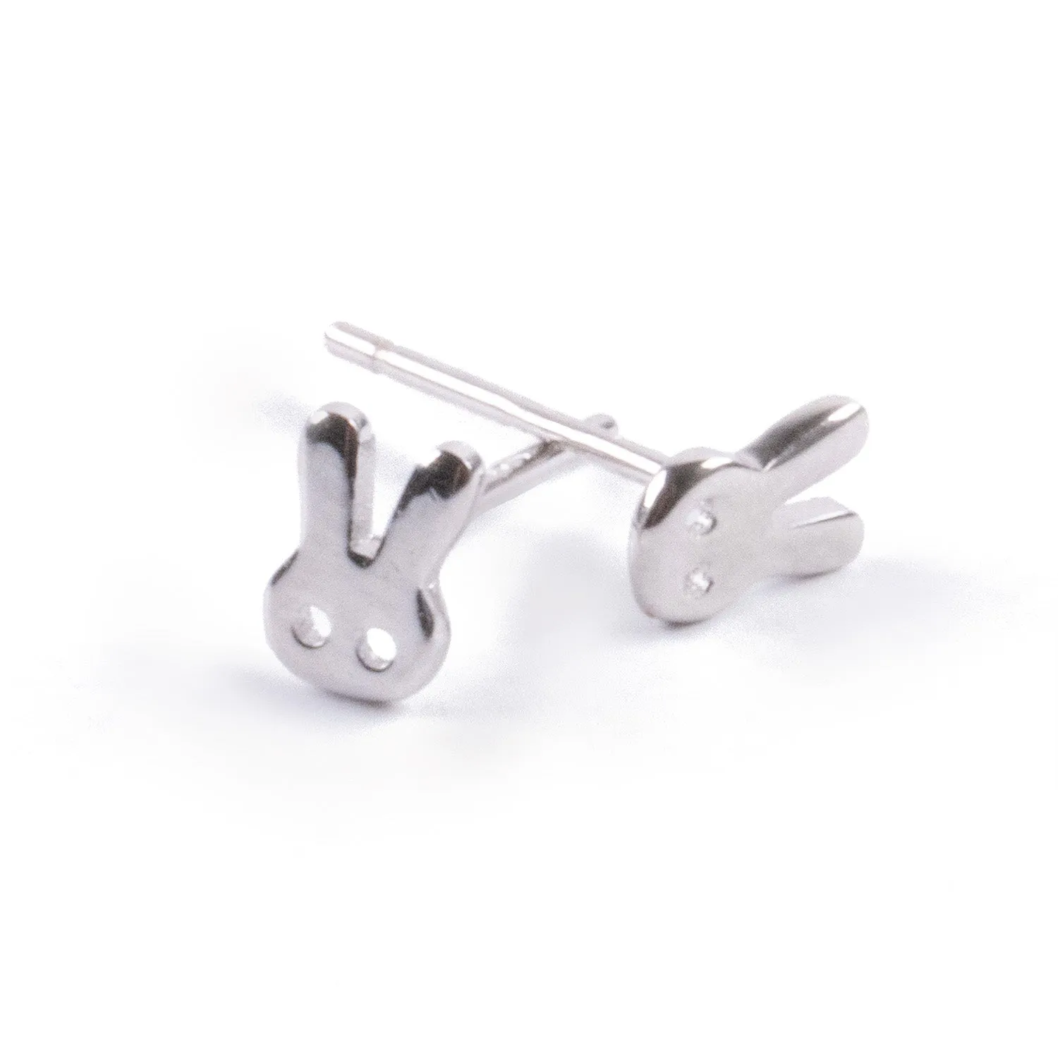 Aros Conejito Minimalista en Plata 925