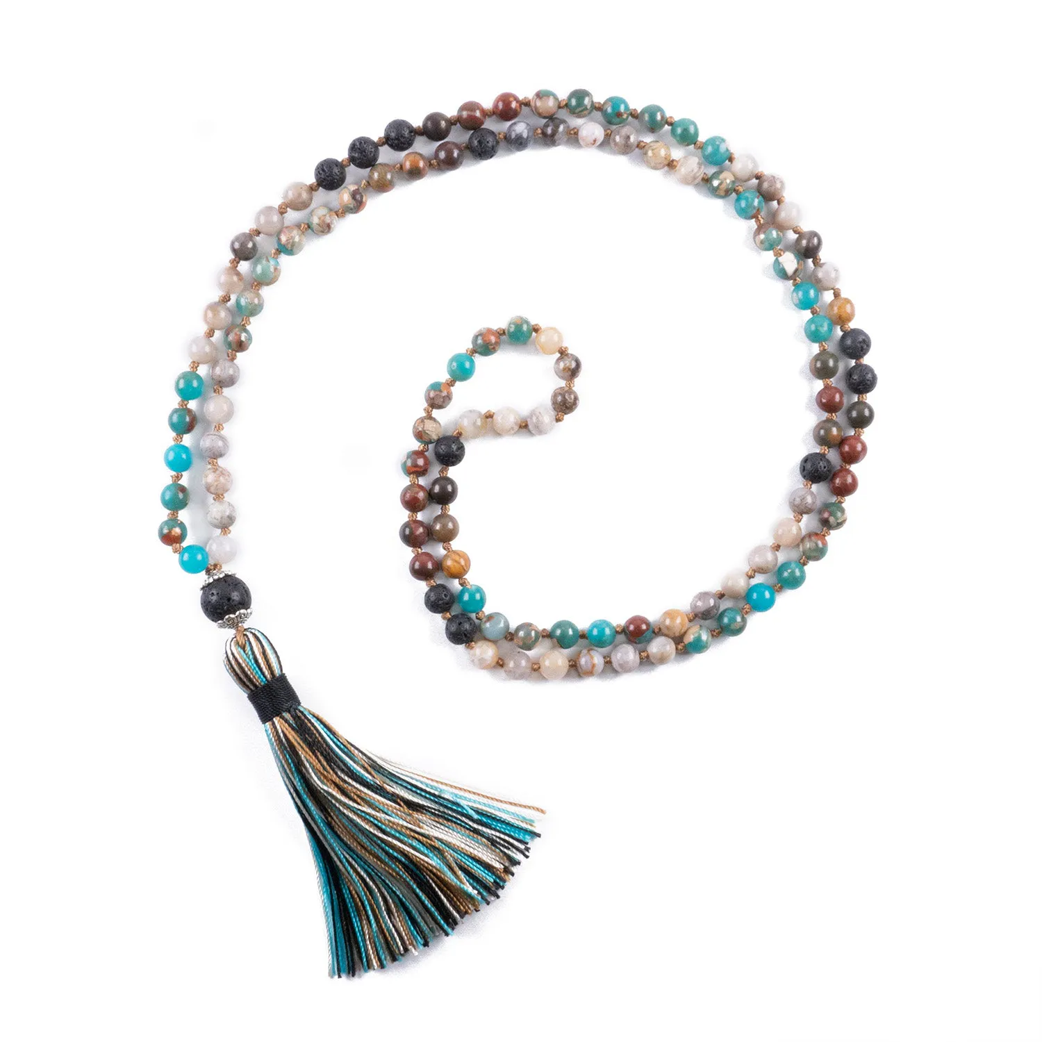 Collar de Intención Jaspe y Piedra Volcánica