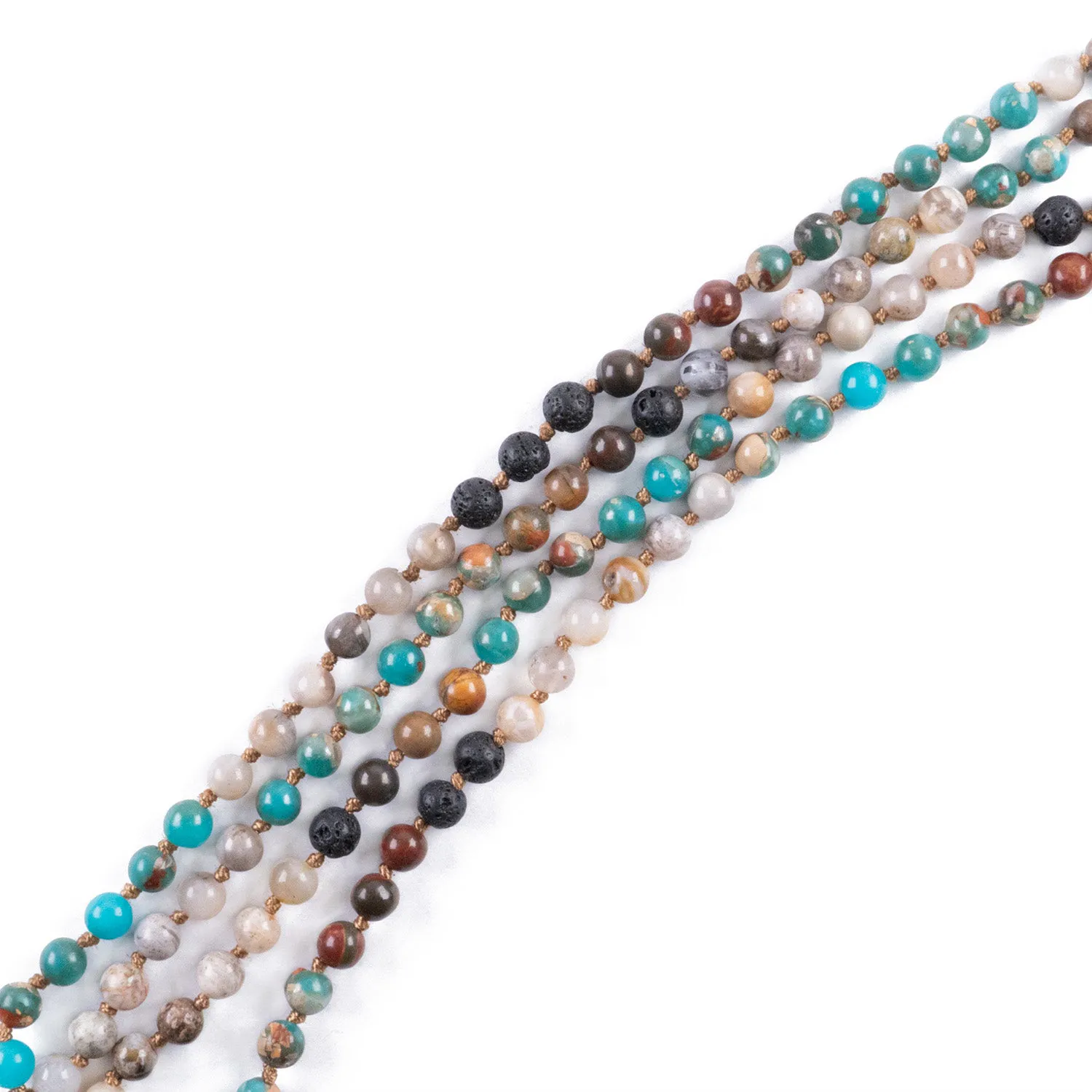 Collar de Intención Jaspe y Piedra Volcánica