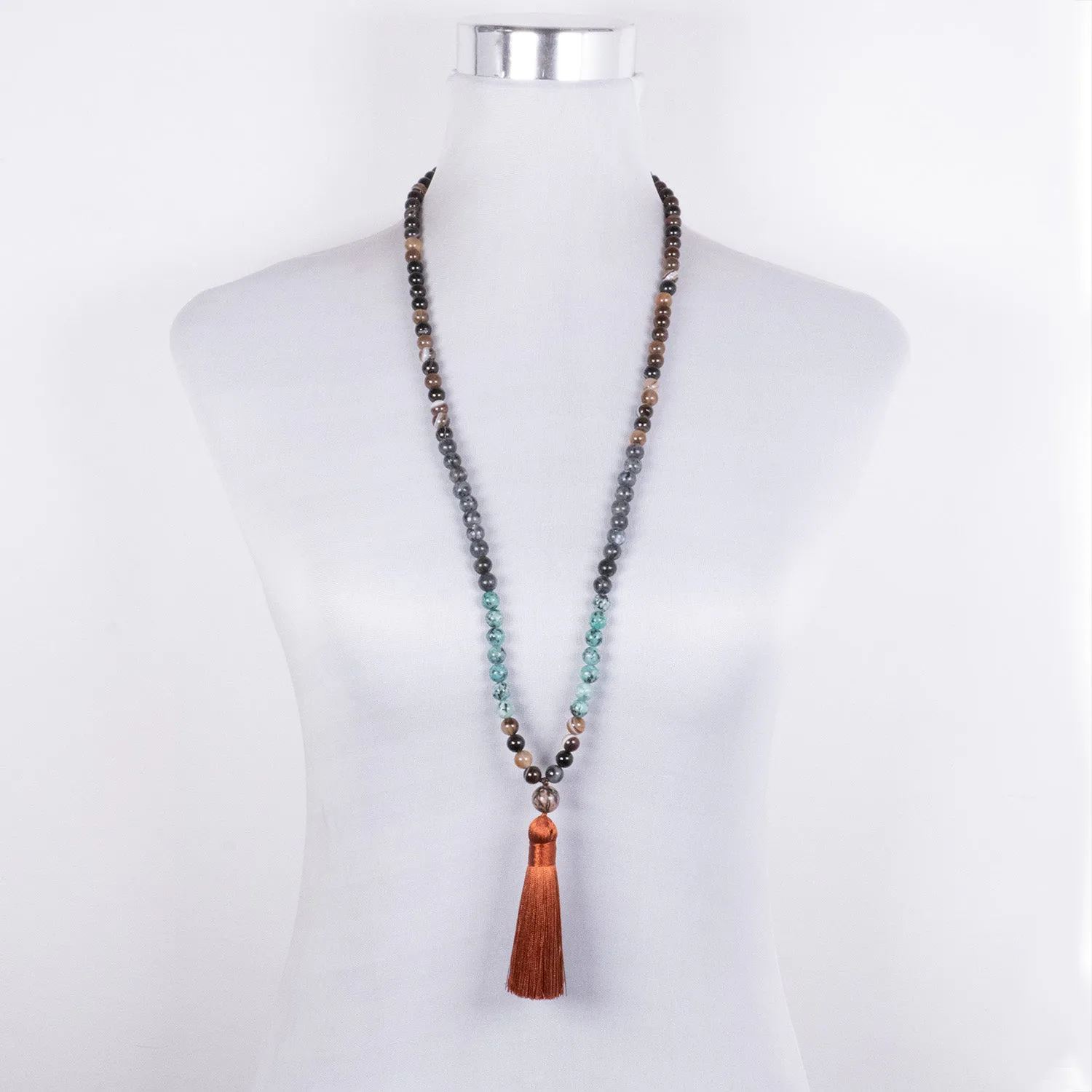 Collar de Intención Ónix, Labradorita y Turquesa
