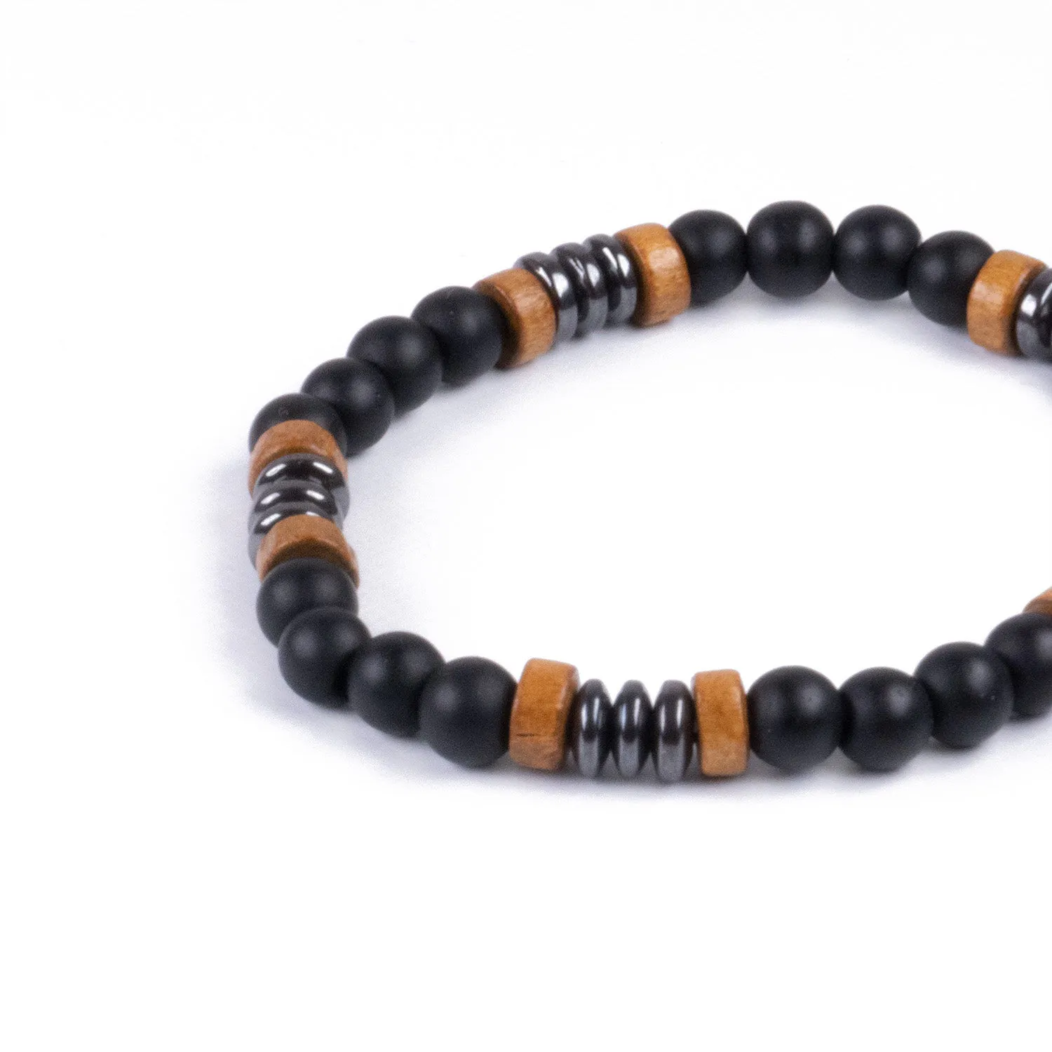 Pulsera de Hematita y Obsidiana