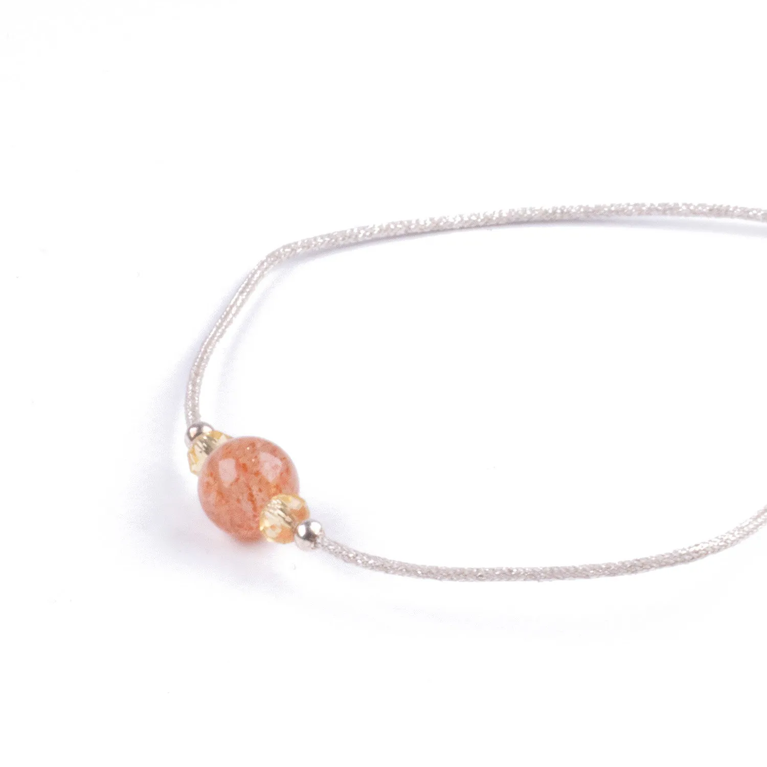 Pulsera Minimalista de Cuarzo Rosa y Plata 925